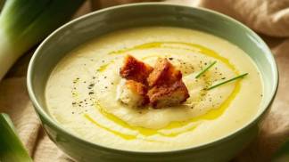 Sopa-cremosa-de-alho-poro