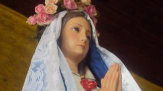 nossa senhora coroa de flores